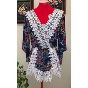 Stylish V-neck Romper